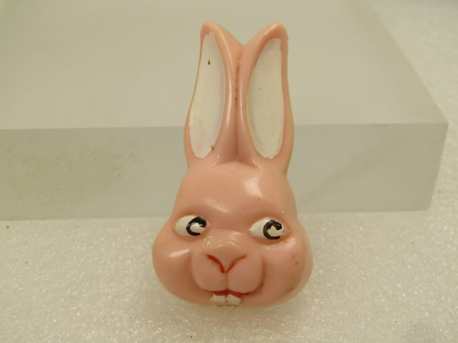 Vintage Plastic Pink Easter Bunny Brooch, 1950's-1960's (1 of 4)