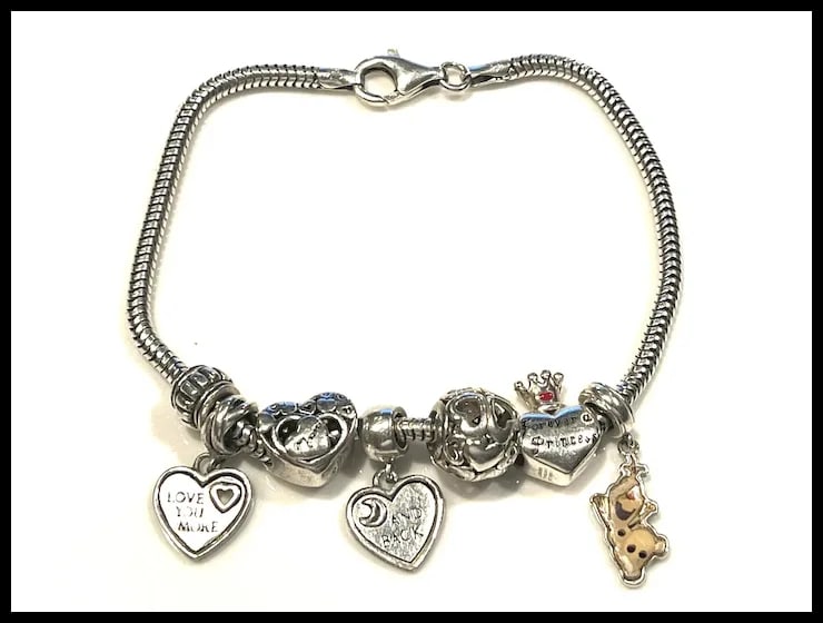 Estate Italian Sterling Silver Charm Bracelet - 2