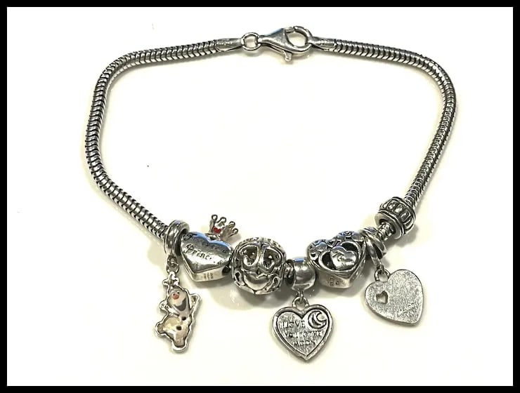 Estate Italian Sterling Silver Charm Bracelet - 3