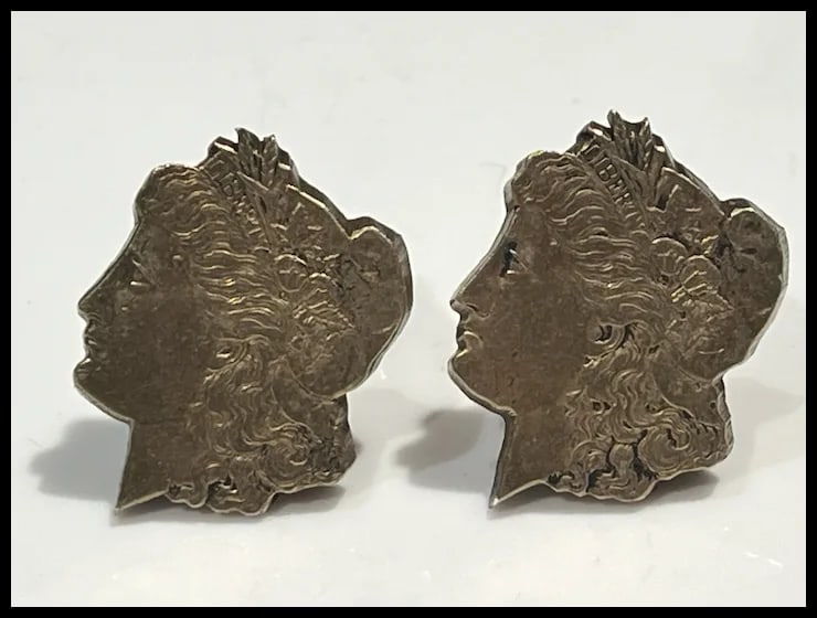 Estate Custom Made Morgan Silver Dollar Cuff Links - 2