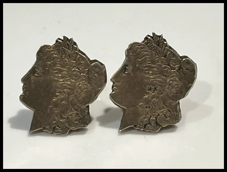 Estate Custom Made Morgan Silver Dollar Cuff Links - 3