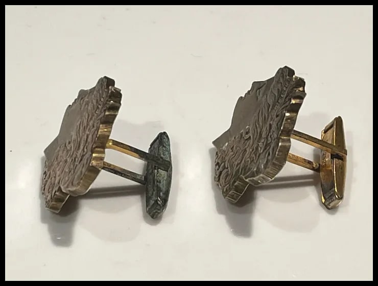 Estate Custom Made Morgan Silver Dollar Cuff Links - 6