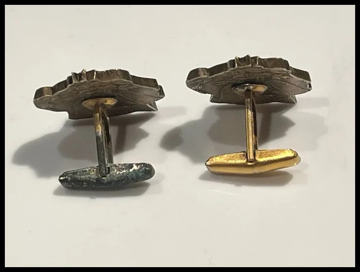 Estate Custom Made Morgan Silver Dollar Cuff Links - 7