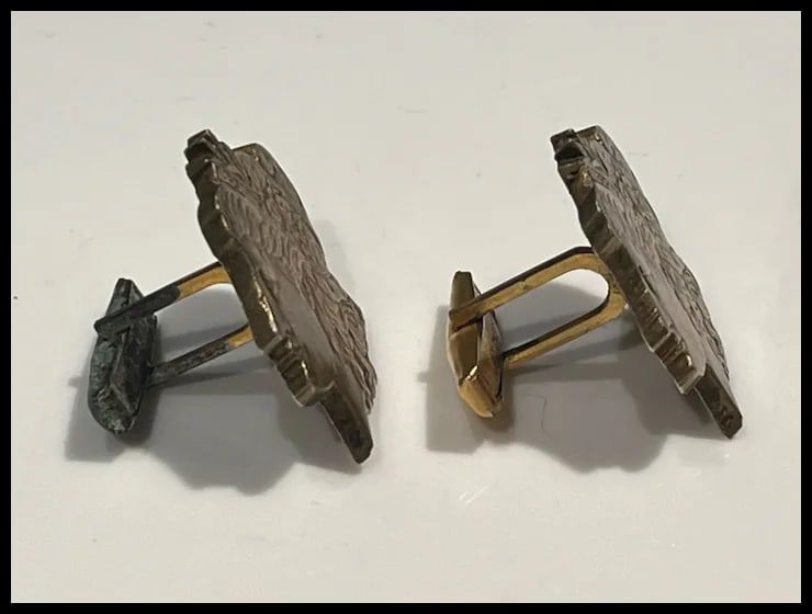 Estate Custom Made Morgan Silver Dollar Cuff Links - 8