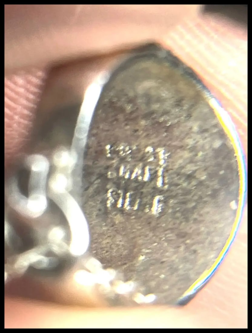 Vintage Sterling SIlver Class Ring Charm on Italian Sterling SIlver Chain - 6