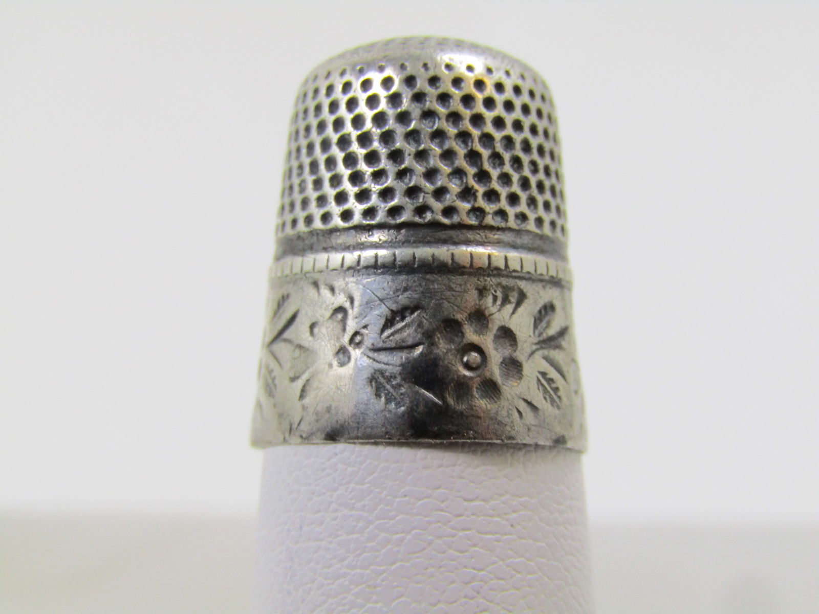 Vintage Sterling Thimble, Sz. 8, Signed, 1930's-1950's - 2