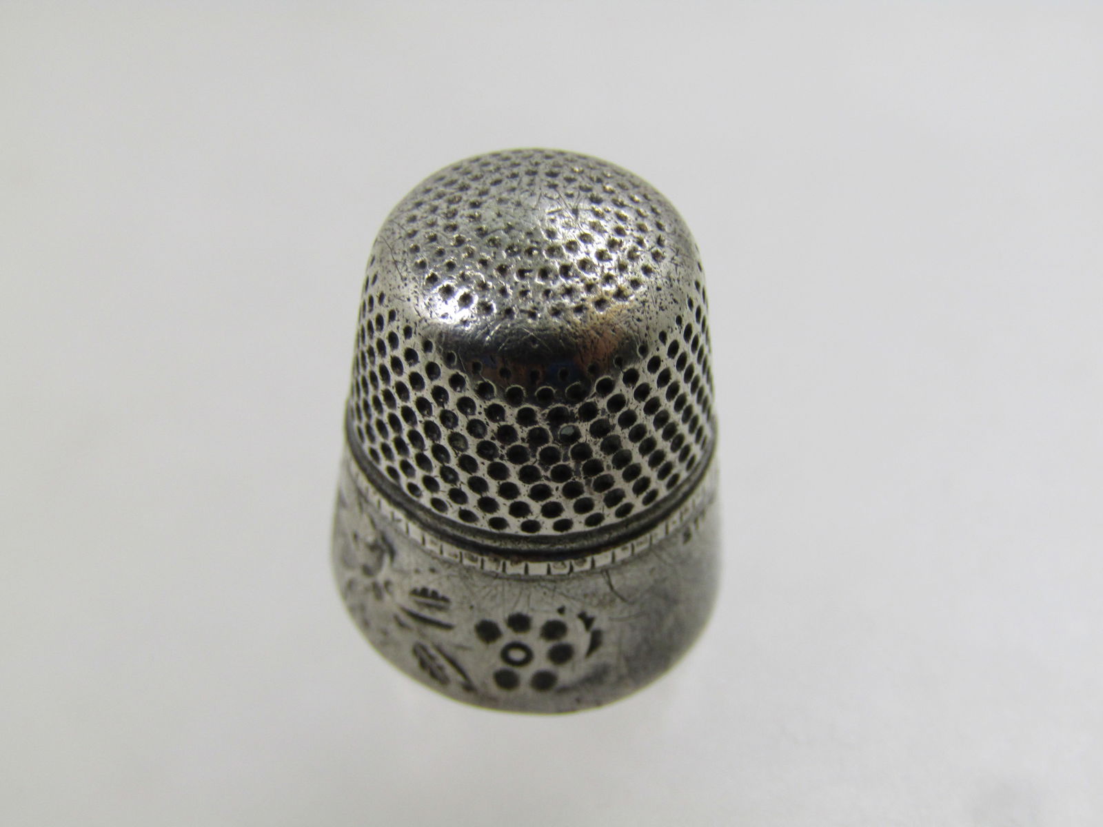 Vintage Sterling Thimble, Sz. 8, Signed, 1930's-1950's - 5