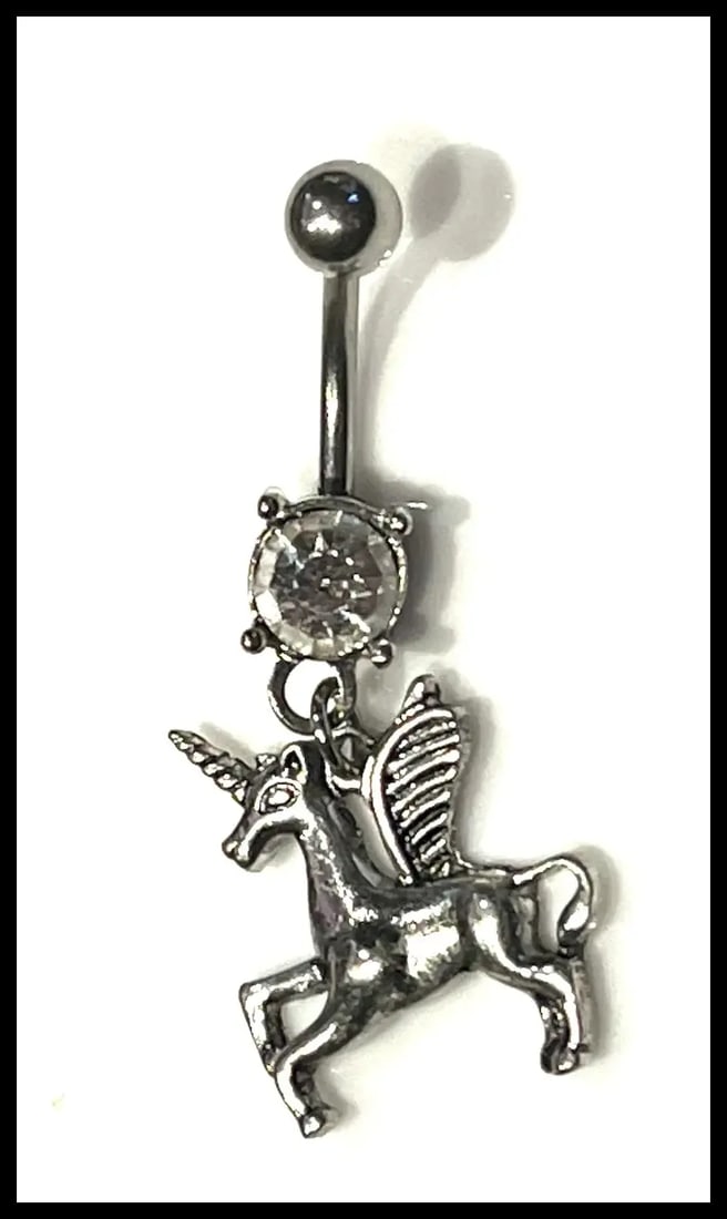 Estate Unicorn Belly Ring - 3