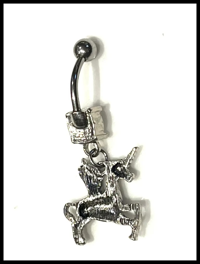 Estate Unicorn Belly Ring - 4