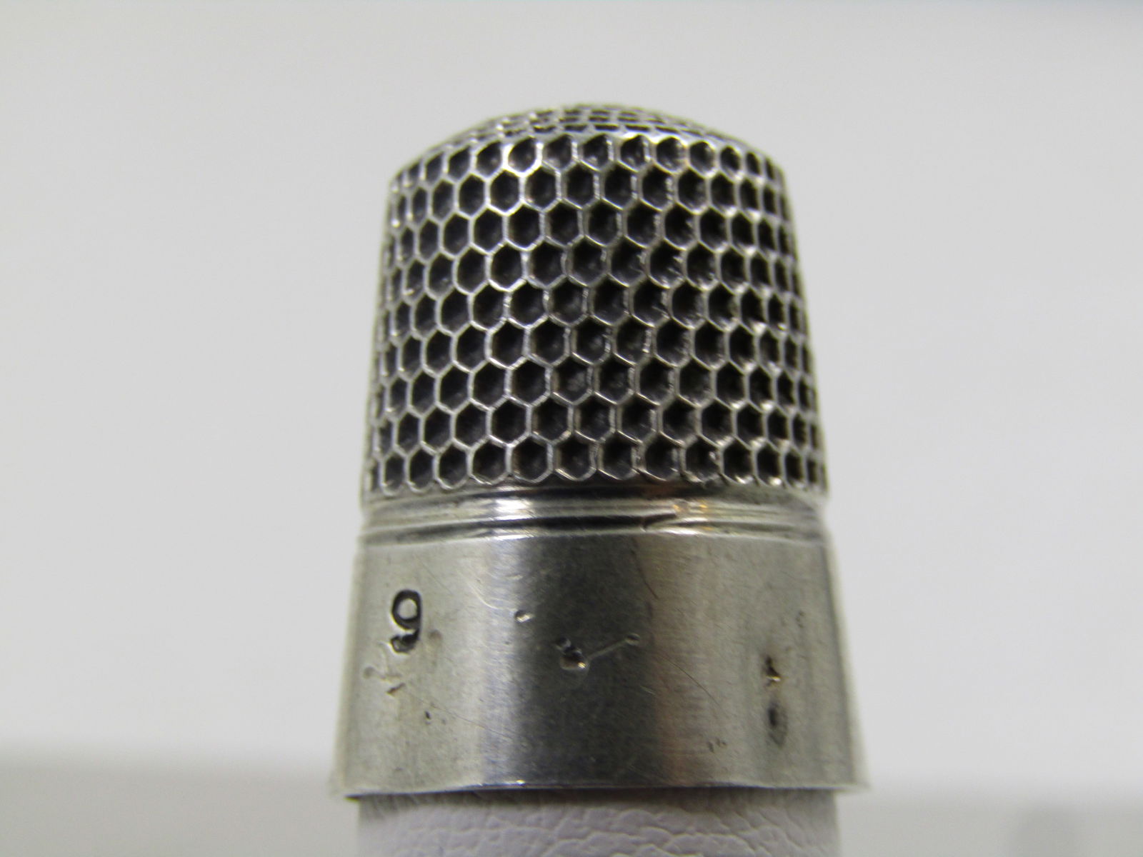 Vintage Sterling Thimble, Sz. 9, 1920's-1940's, Signed S - 4