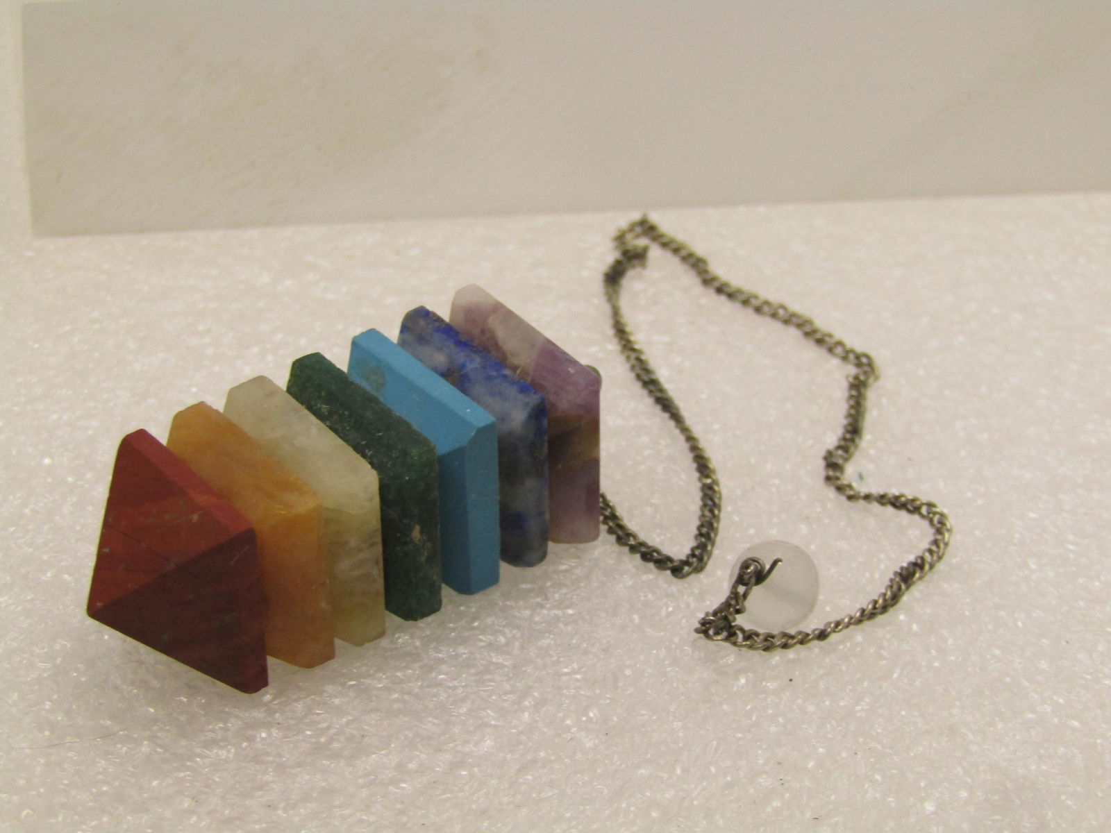 Stacked Pyramid 7 Chakra Pendulum, 1980's-1990's - 3