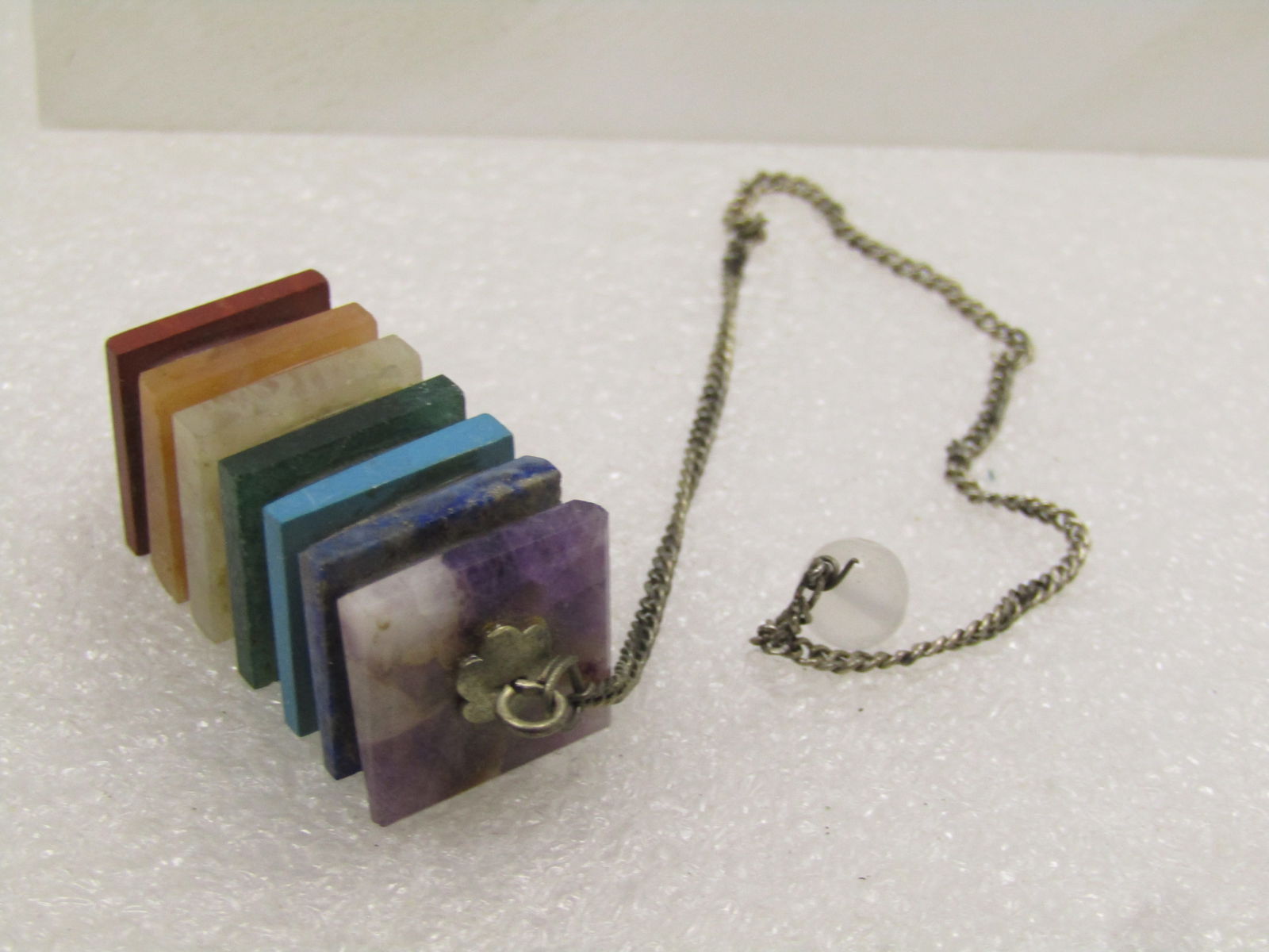 Stacked Pyramid 7 Chakra Pendulum, 1980's-1990's - 4