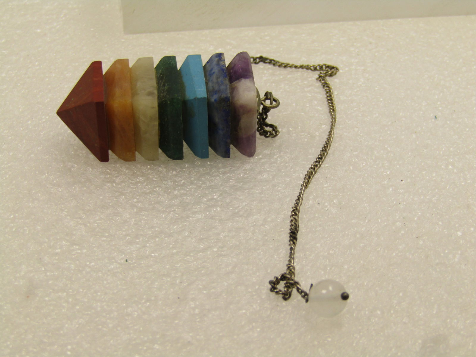 Stacked Pyramid 7 Chakra Pendulum, 1980's-1990's - 5