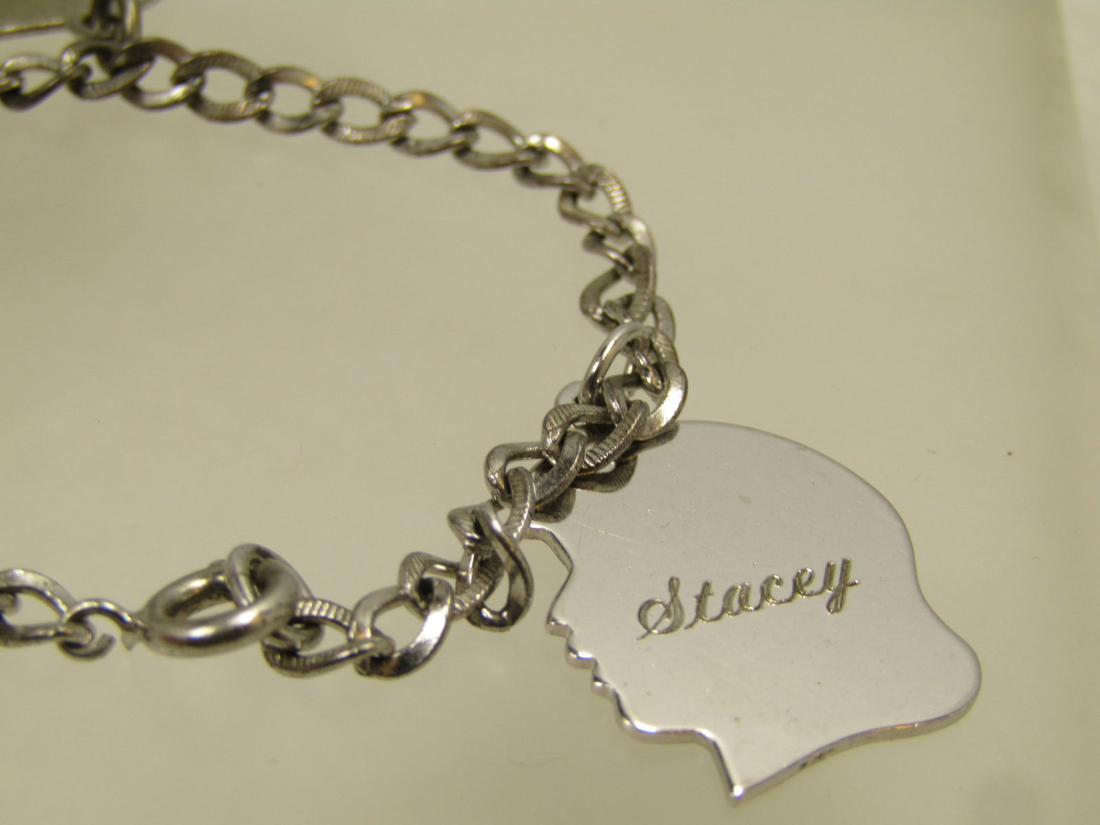 Vintage Sterling Charm Bracelet, 3 Charms, 7", 1950's-1960's - 3