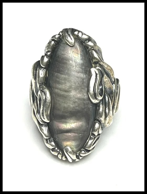 Estate Signed Carolyn Pollack Sterling Silver Statement Ring - 2