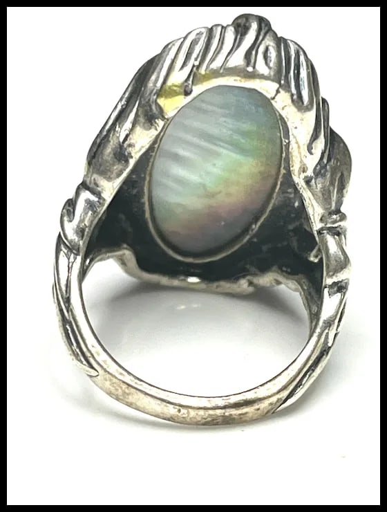 Estate Signed Carolyn Pollack Sterling Silver Statement Ring - 5