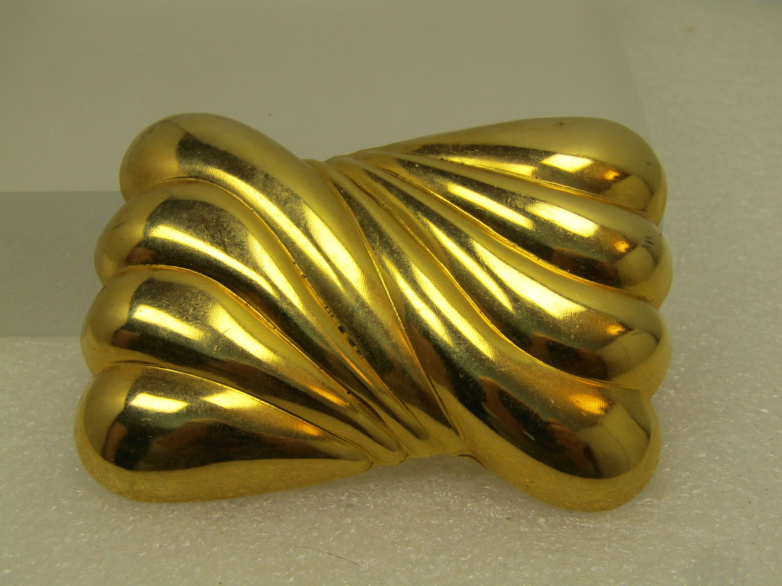 Vintage Curved Rectangular Brooch, 1980's, - 4