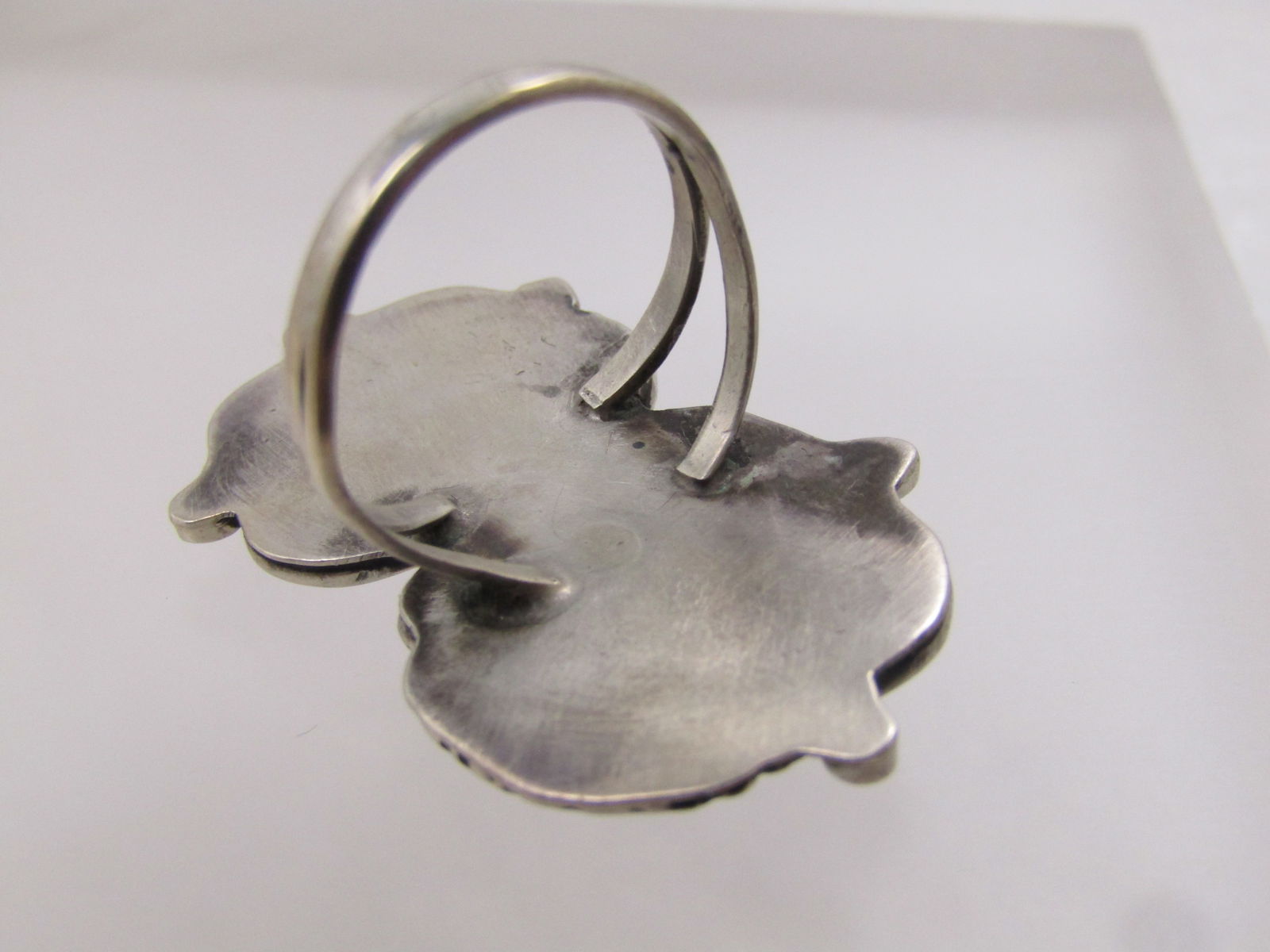 Vintage Sterling Southwestern Turquoise Ring, Sz. 8.5, Unisex, 1980's-1990's - 4