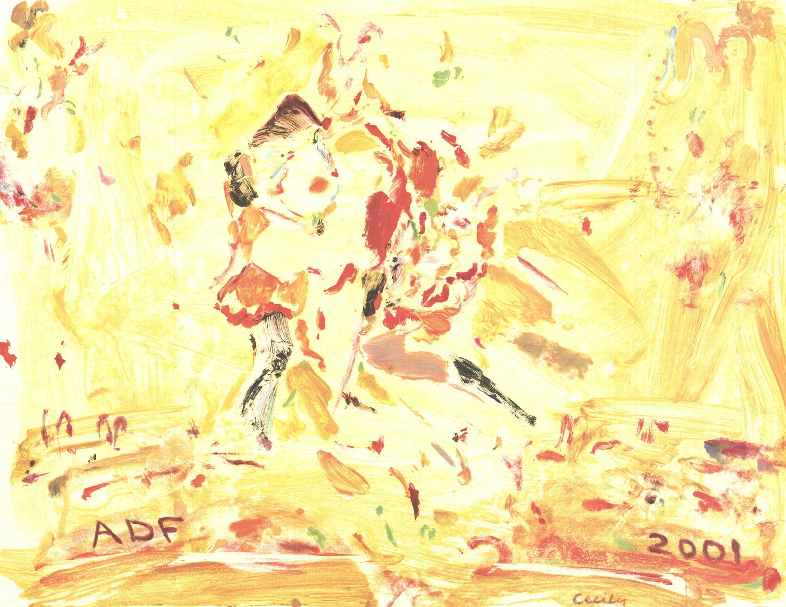 Cecily Brown - American Dance Festival - 2001 Offset Lithograph 20.5" x 27.75" - 2