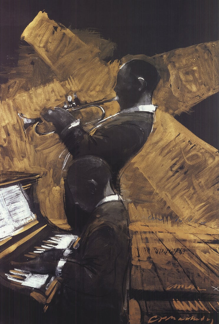 Charles Mackesy - At the 606 - 2005 Offset Lithograph 27.5" x 19.75" - 2