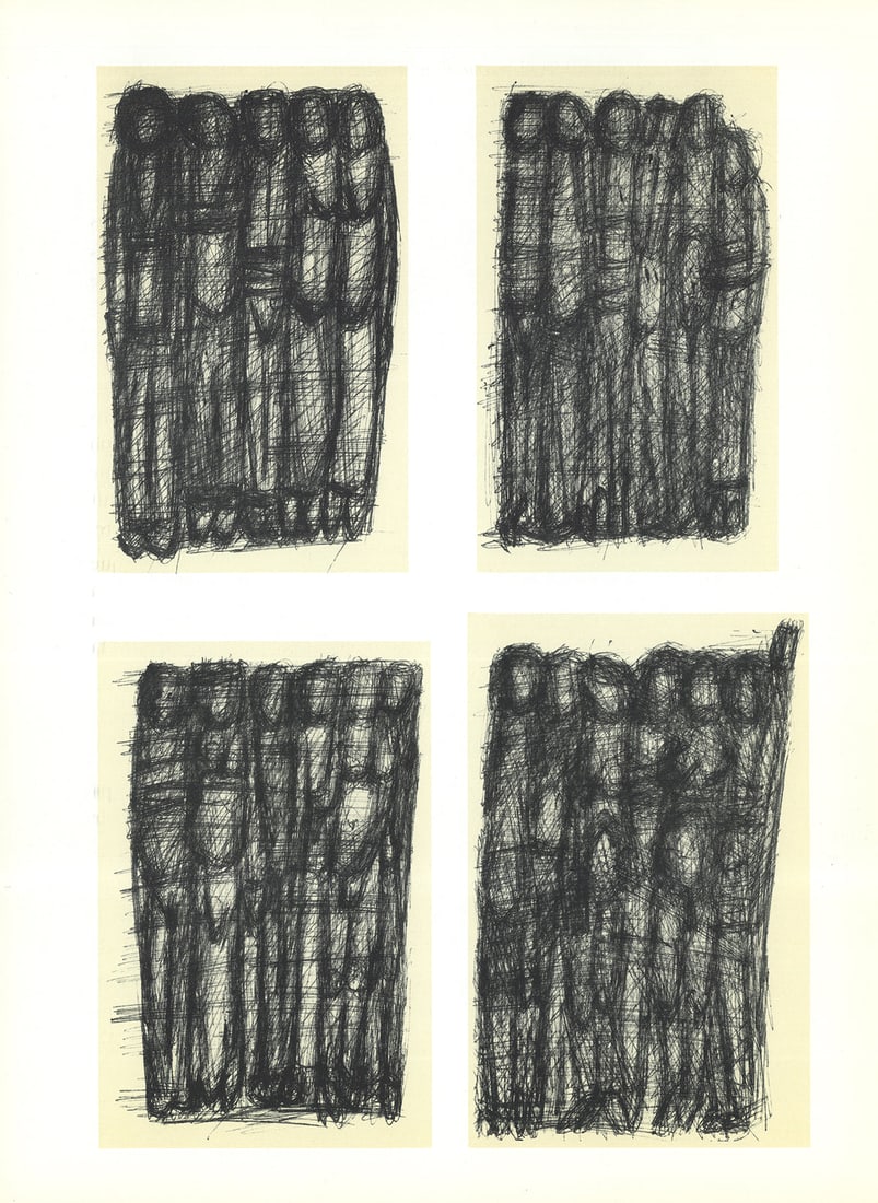 Rodolphe Raoul Ubac - Five Figures Square - 1966 Lithograph 15" x 11" (1 of 1)