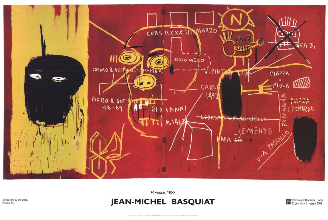 Jean-Michel Basquiat - Florence - 2002 Offset Lithograph 25.5" x 35.75" (1 of 10)