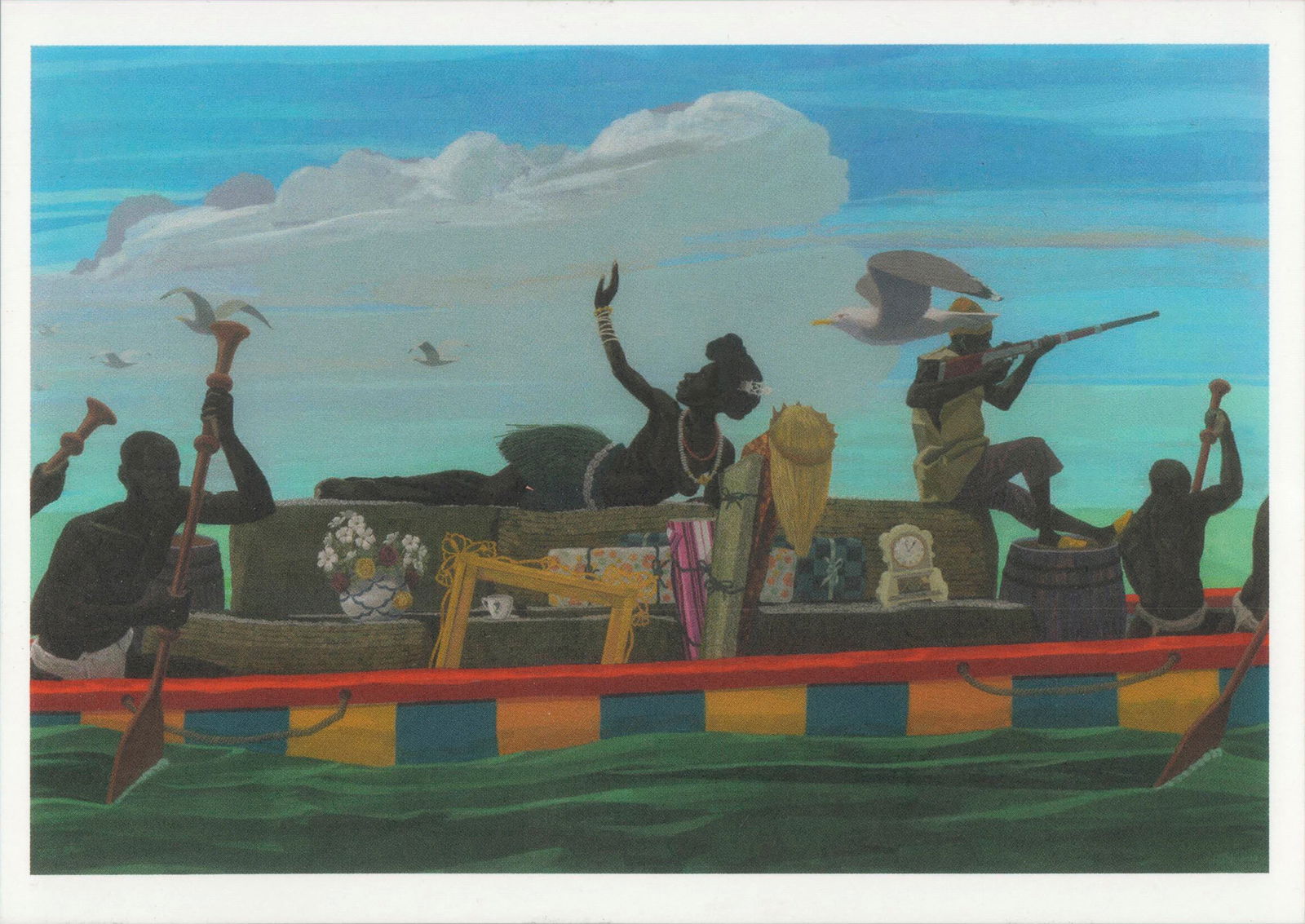 Kerry James Marshall - Haul - 2025 4.25" x 6": Title: Kerry James Marshall - Haul - 2025 4.25" x 6" Artist: Kerry James Marshall Description: "Haul" by Kerry James Marshall, 2025 Postcard. Paper size is 4.25 x 6 inches, with an image size of 3.75