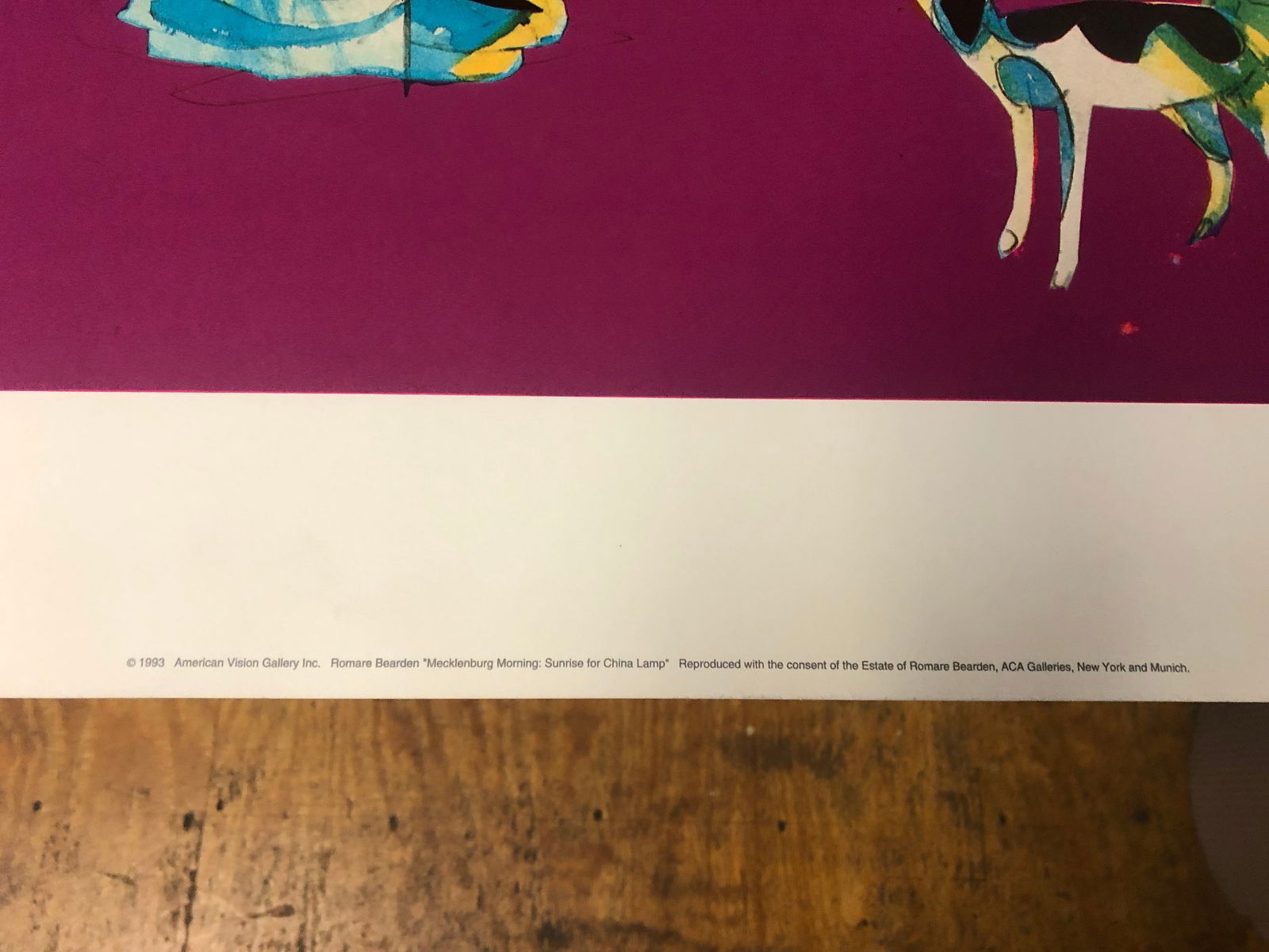 Romare Bearden - Mecklenburg Morning: Sunrise for China Lamp - 1993 Serigraph 35" x 43.75" - 3