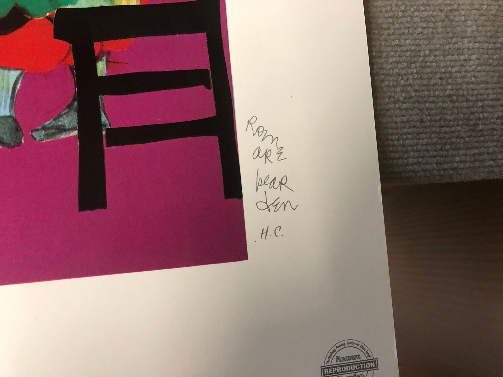 Romare Bearden - Mecklenburg Morning: Sunrise for China Lamp - 1993 Serigraph 35" x 43.75" - 4