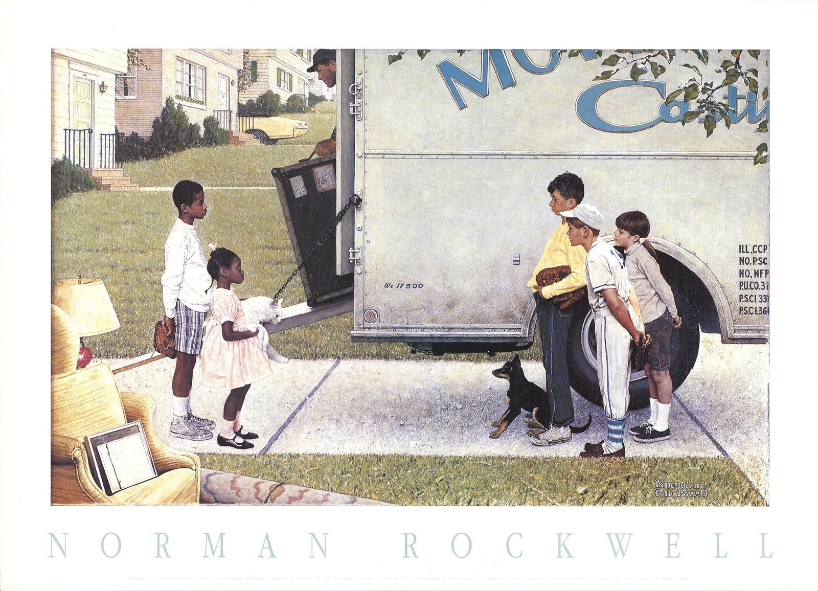 Norman Rockwell - Moving In - Offset Lithograph 19.5" x 27" (1 of 4)