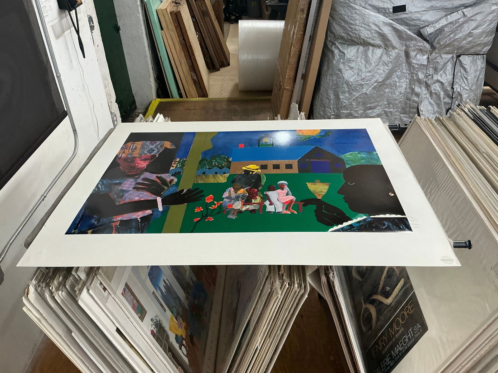 Romare Bearden - School Bell Time - 1994 Serigraph 35" x 44" - 2