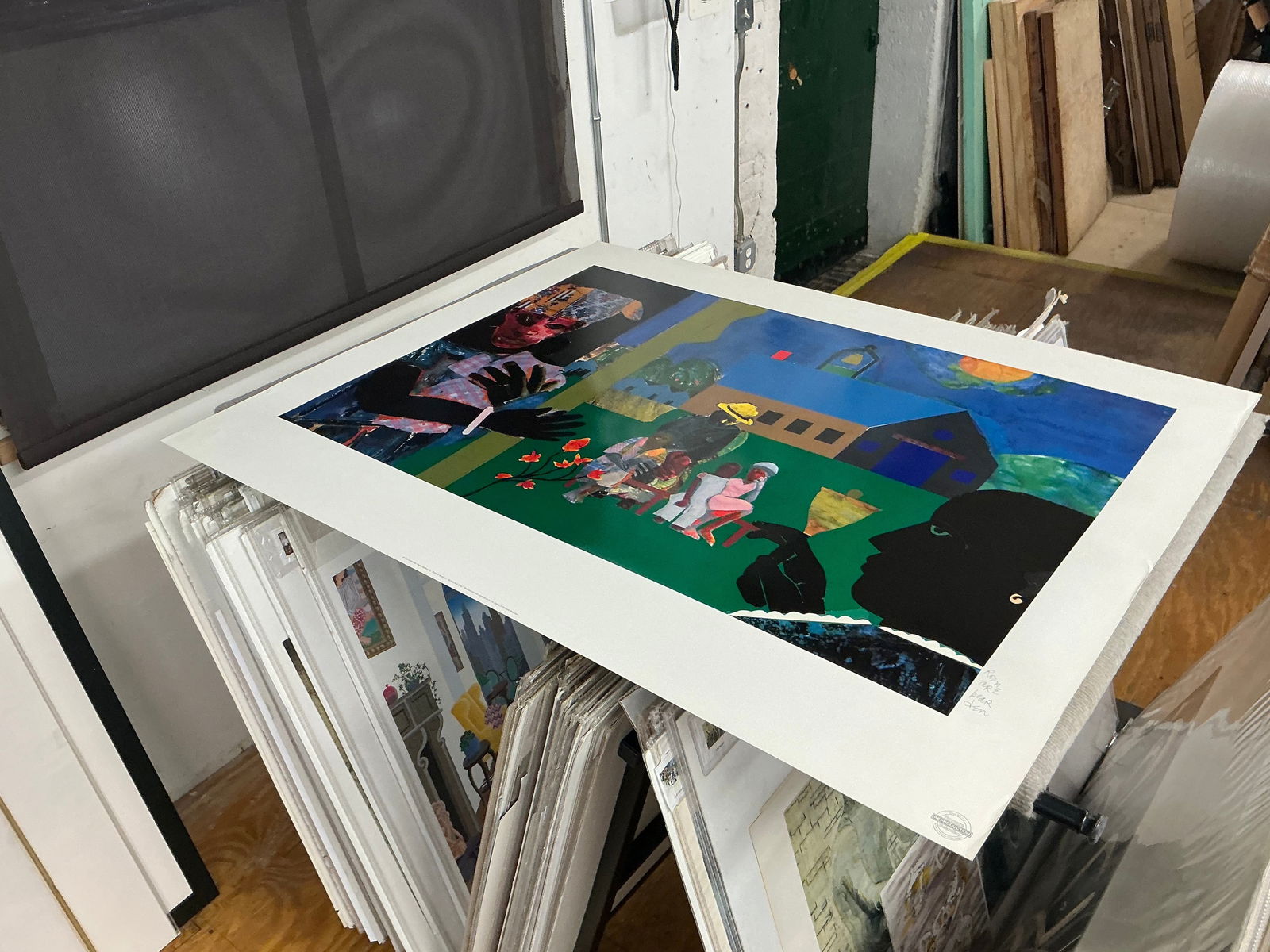 Romare Bearden - School Bell Time - 1994 Serigraph 35" x 44" - 3