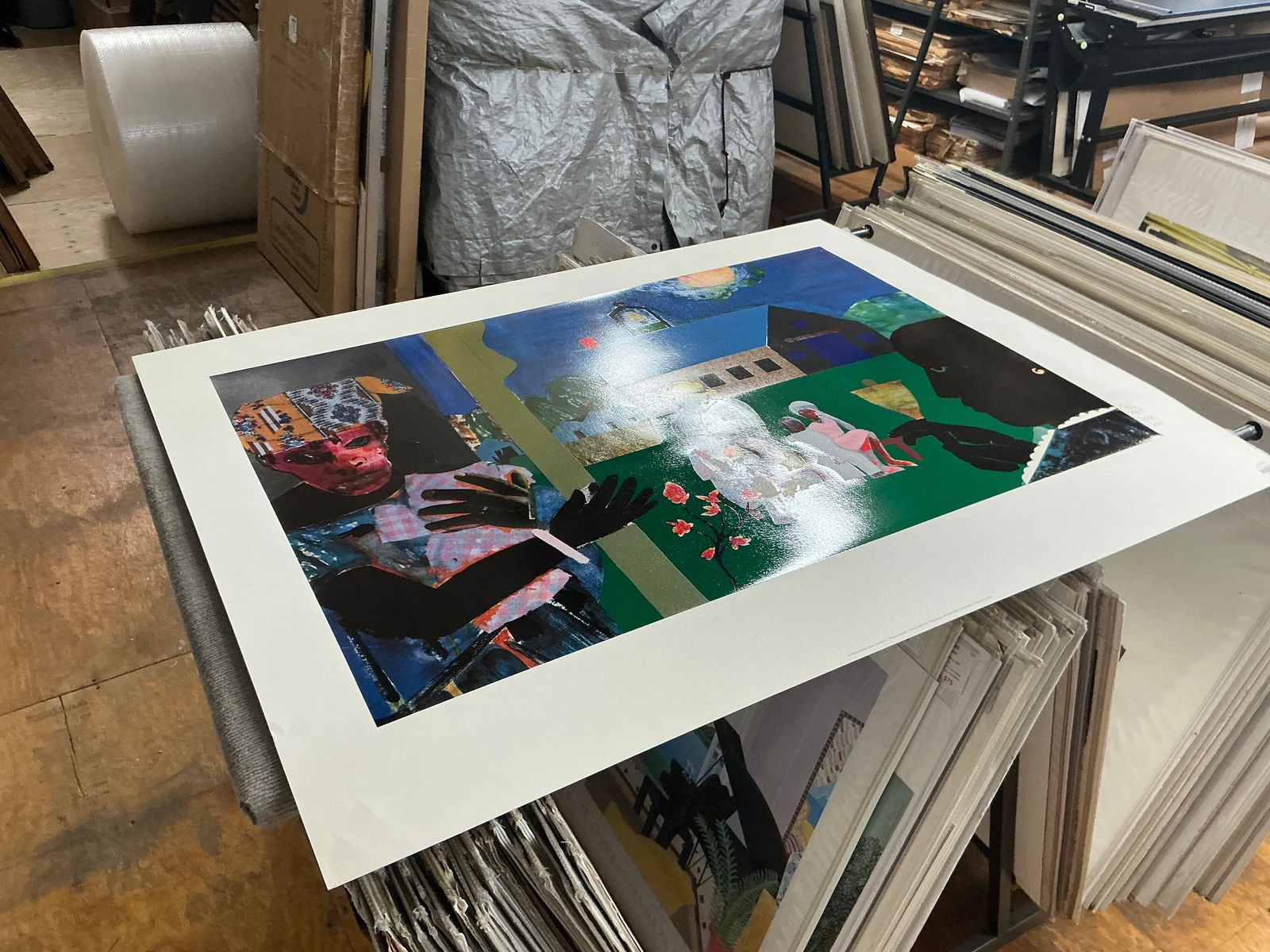 Romare Bearden - School Bell Time - 1994 Serigraph 35" x 44" - 4