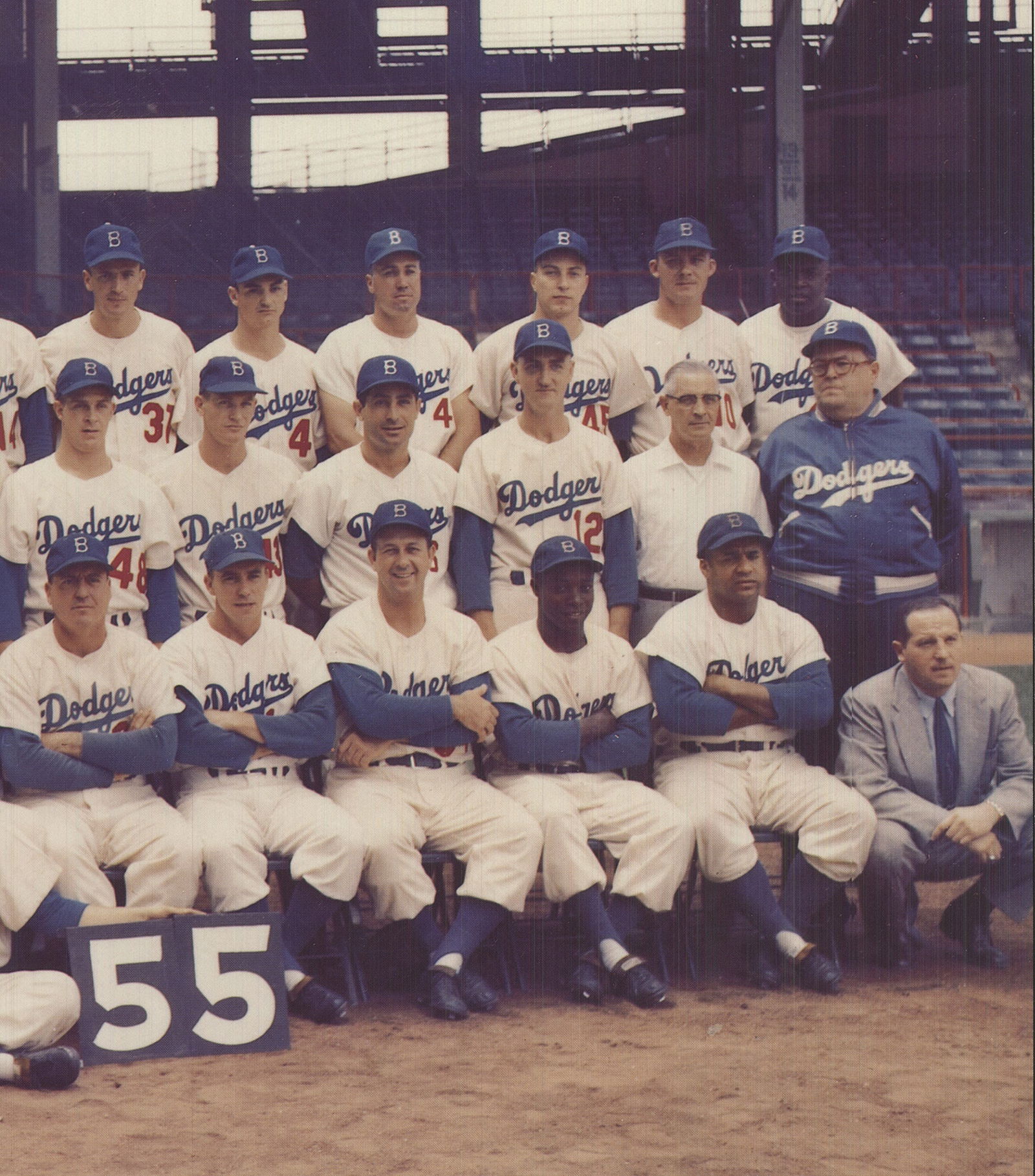 Rubin Pfeffer - The Brooklyn Dodgers 1955 World Champions - 1987 Offset Lithograph 24" x 18" - 4