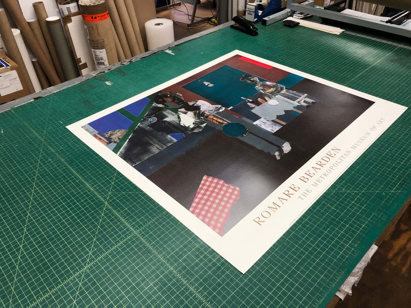 Romare Bearden - The Woodshed - 1999 Offset Lithograph 30" x 34" - 3