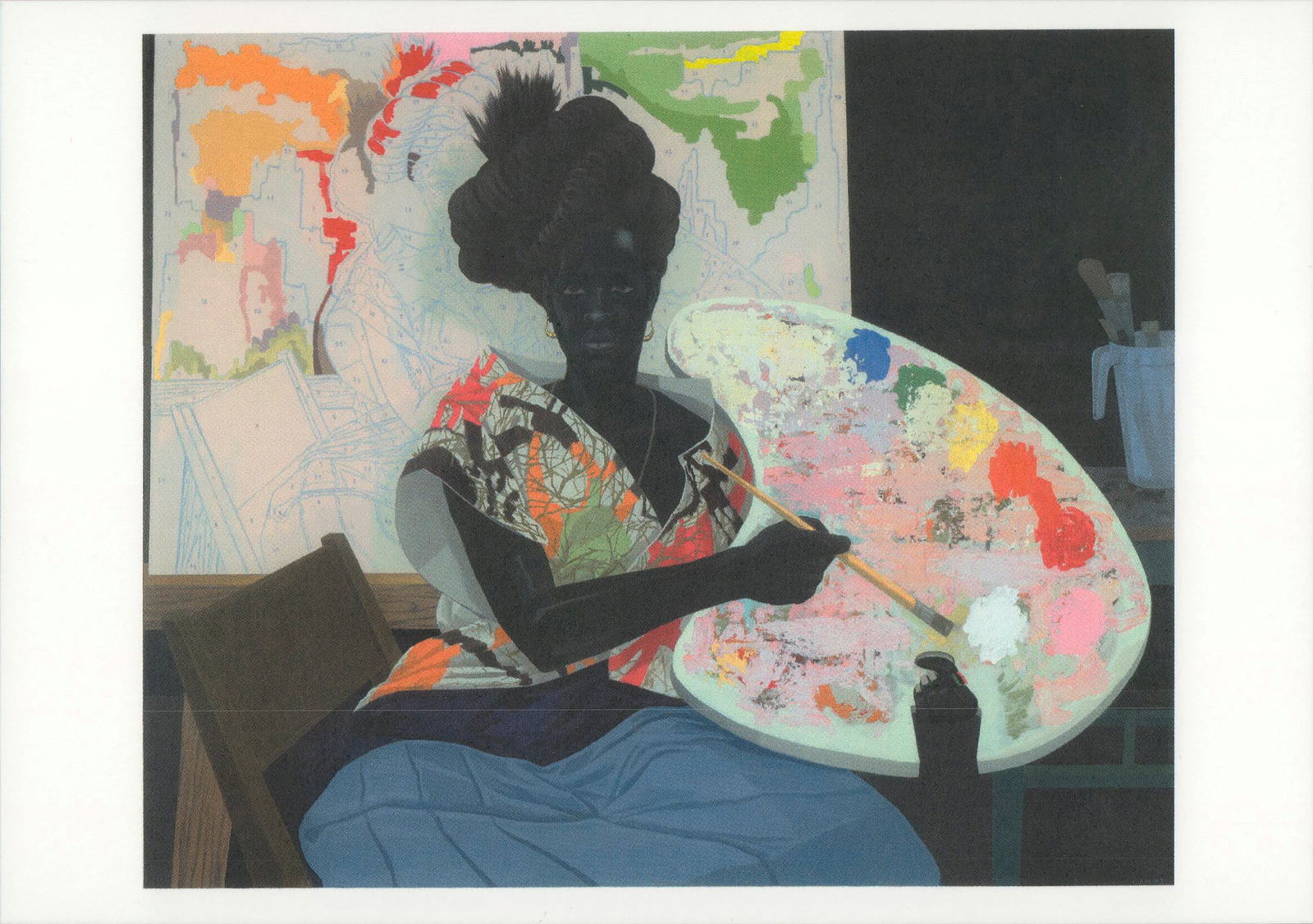 Kerry James Marshall - Untitled - 2025 4.25" x 6": Title: Kerry James Marshall - Untitled - 2025 4.25" x 6" Artist: Kerry James Marshall Description: "Untitled" by Kerry James Marshall, 2025 Postcard. Paper size is 4.25 x 6 inches, with an image size