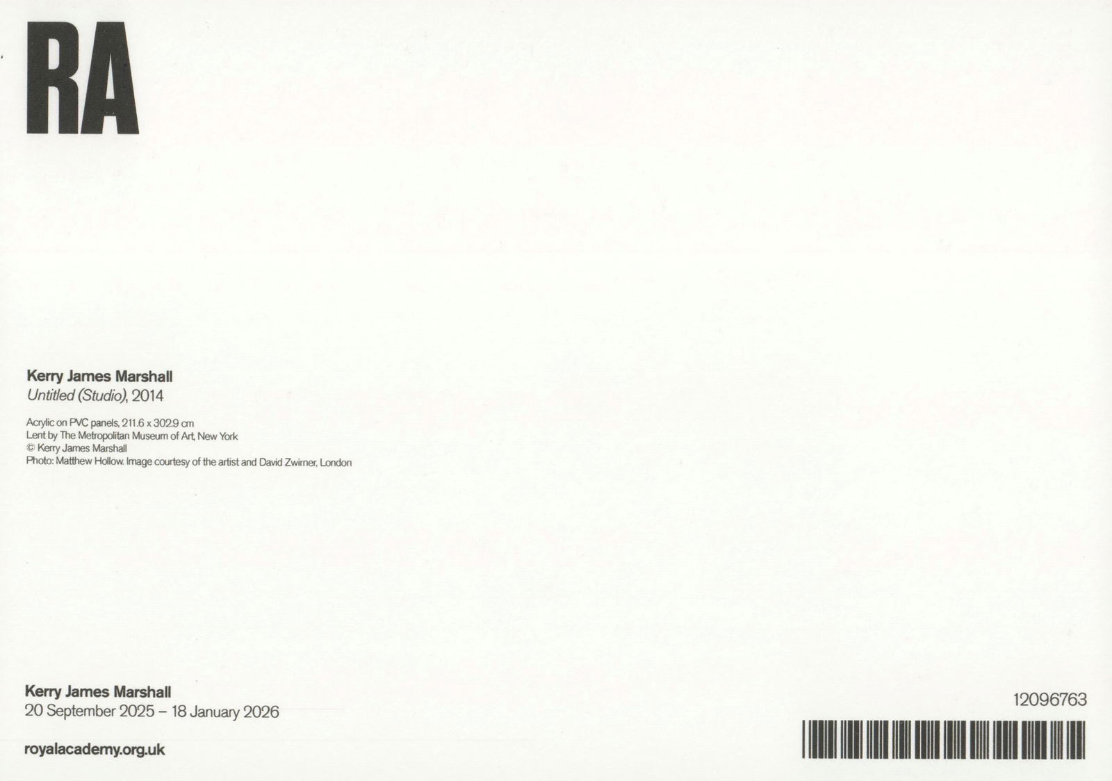 Kerry James Marshall - Untitled (Studio) - 2025 4.25" x 6" - 4