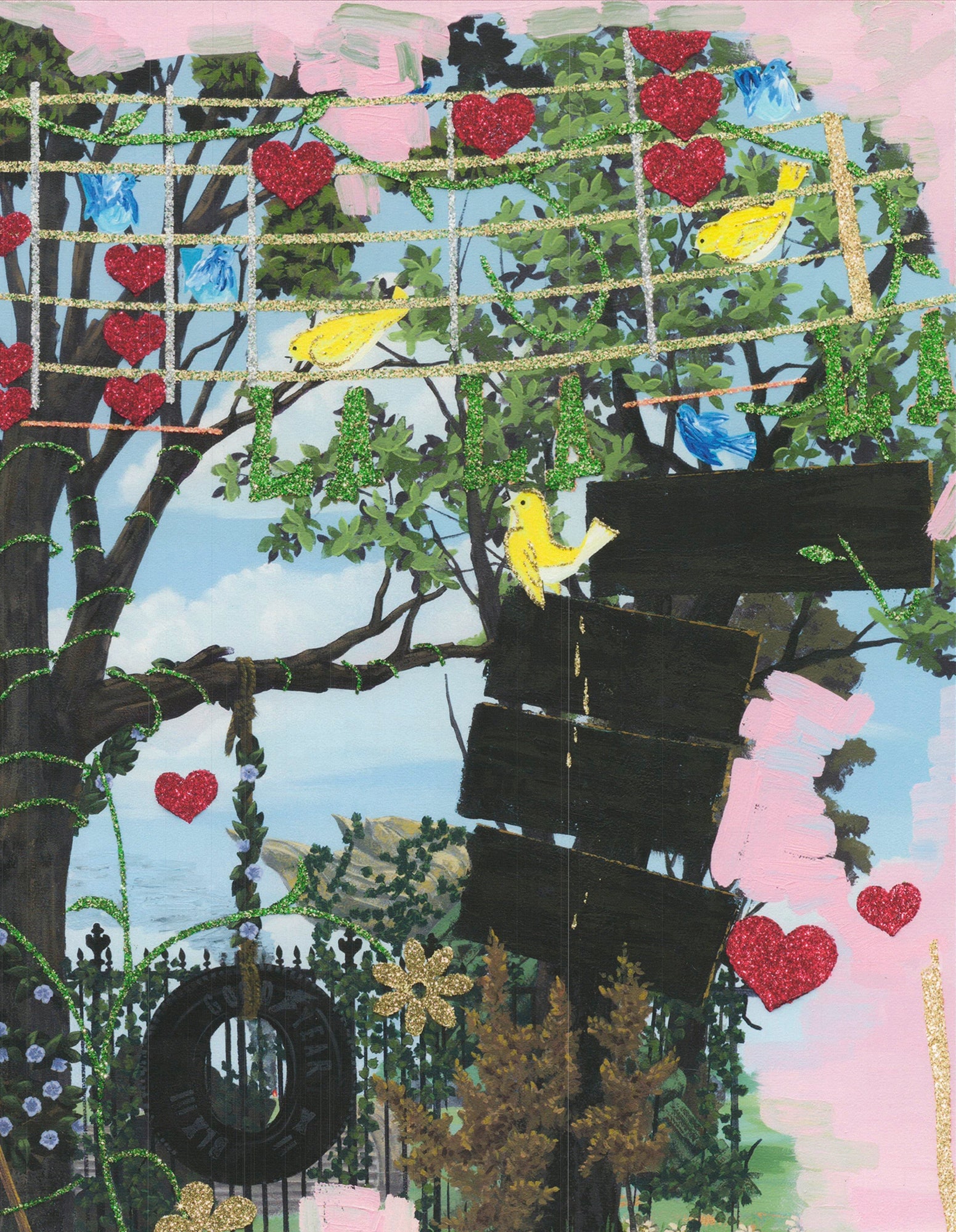 Kerry James Marshall - Vignettes: Vignette #14 (La La La) - 2025 Offset Lithograph 16.75" x 13.75" - 3
