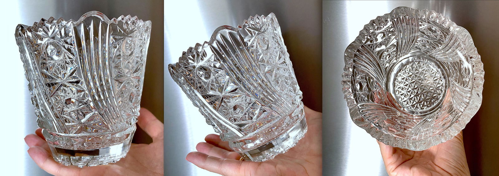 Vintage Bohemian crystal 24% PbO - 10