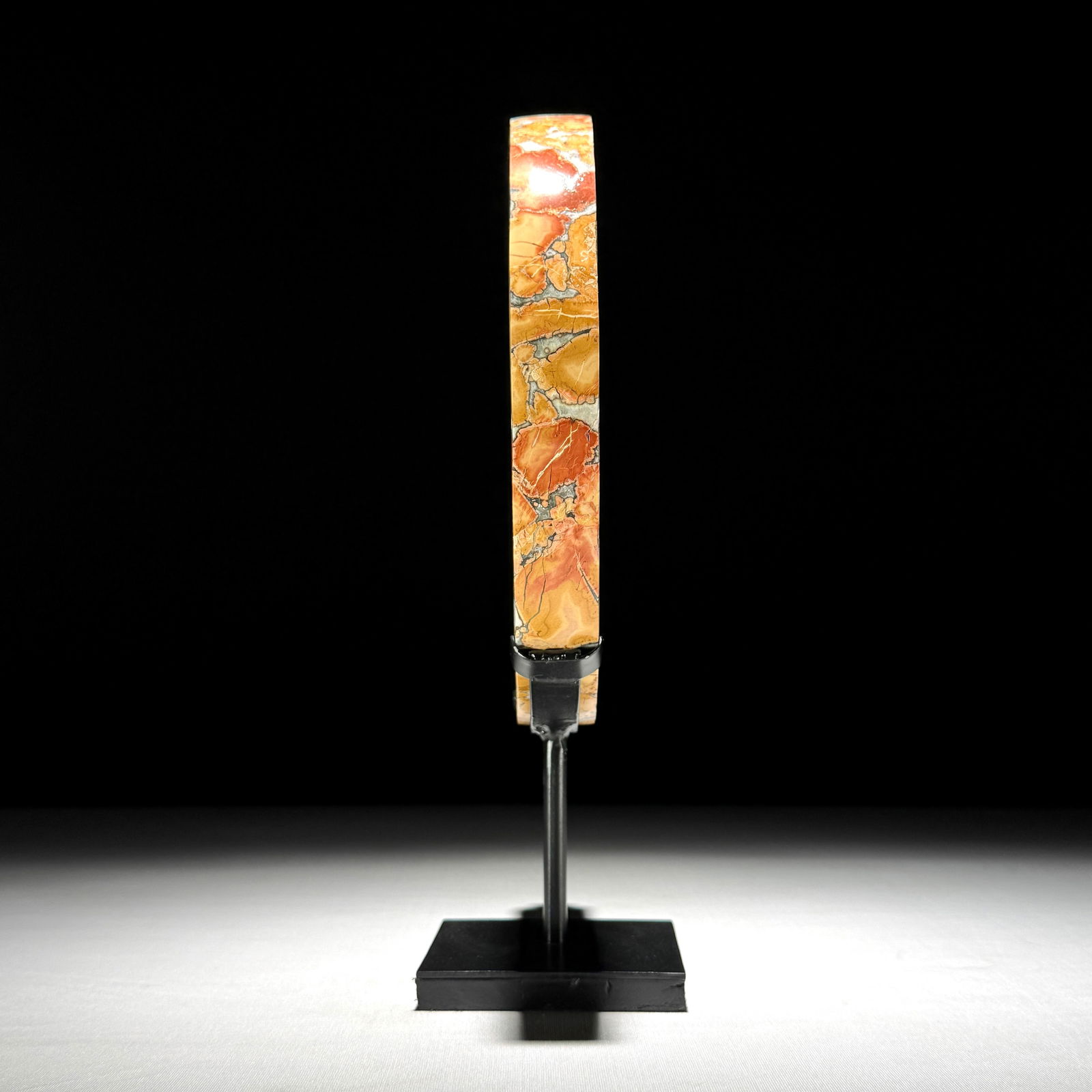 Beautiful crystalized Maligano Jasper Crescent Moon on a custom stand - 6