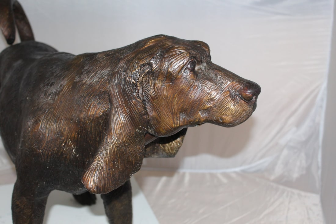 Hound dog Bronze Statue - Size: 38"L x 12"W x 26"H. - 10
