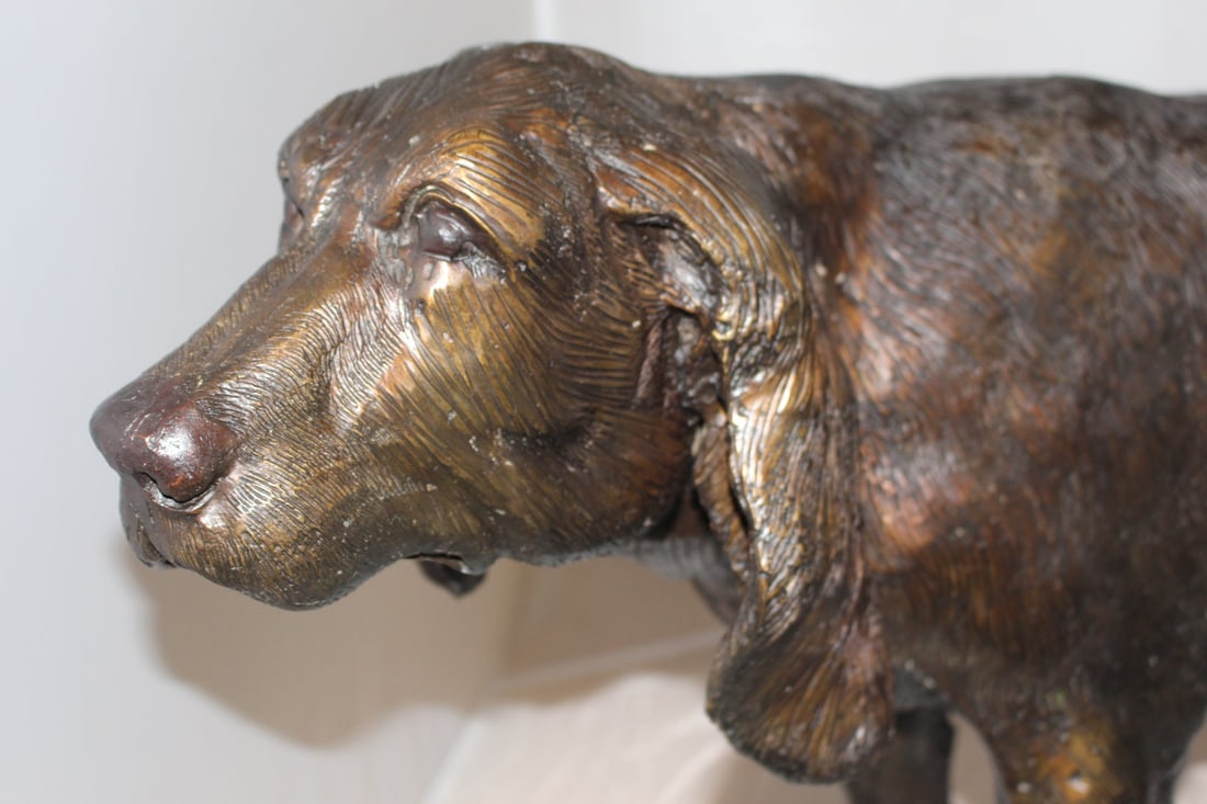 Hound dog Bronze Statue - Size: 38"L x 12"W x 26"H. - 13