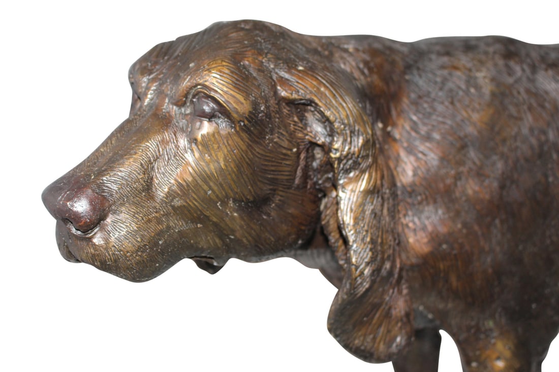 Hound dog Bronze Statue - Size: 38"L x 12"W x 26"H. - 4