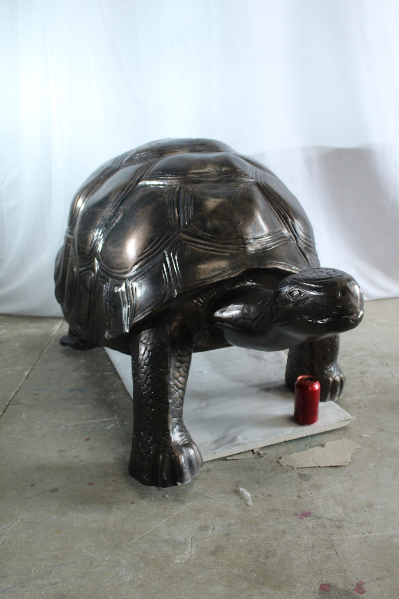 Giant Walking Tortoise Aluminum Statue - Indoor & Outdoor Garden & Decor Sculpture - 49" x 30" x 32" - 10