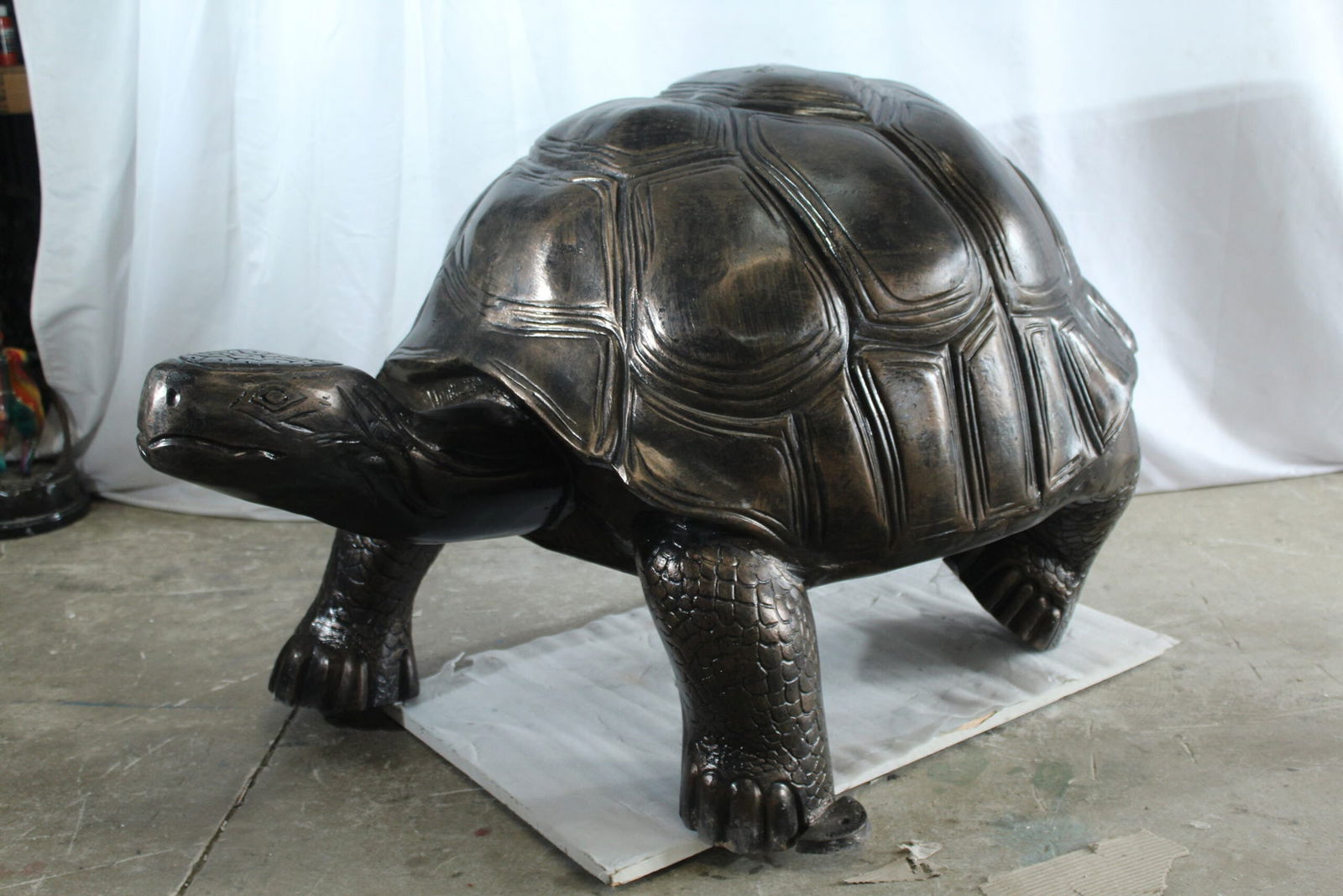 Giant Walking Tortoise Aluminum Statue - Indoor & Outdoor Garden & Decor Sculpture - 49" x 30" x 32" - 12