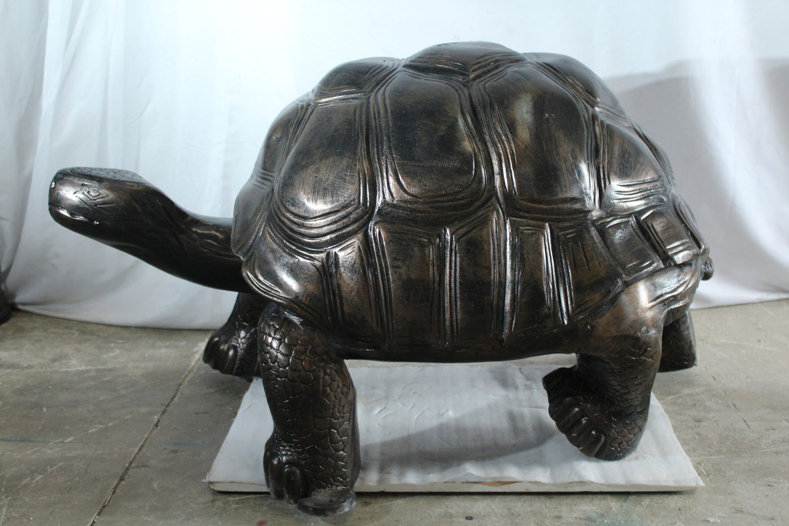 Giant Walking Tortoise Aluminum Statue - Indoor & Outdoor Garden & Decor Sculpture - 49" x 30" x 32" - 3
