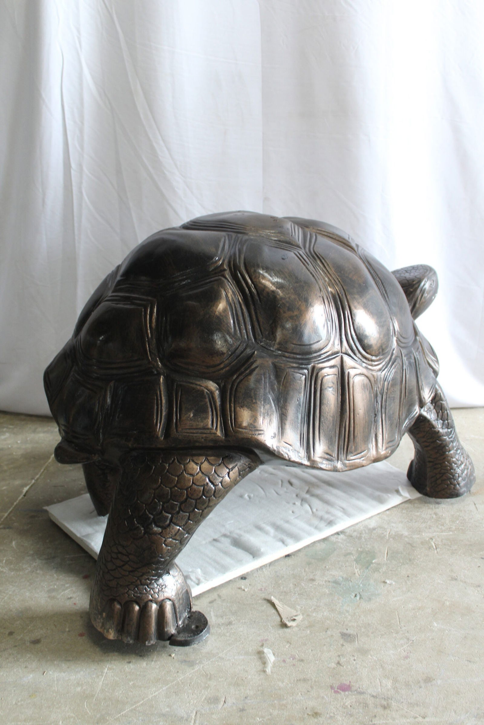 Giant Walking Tortoise Aluminum Statue - Indoor & Outdoor Garden & Decor Sculpture - 49" x 30" x 32" - 5