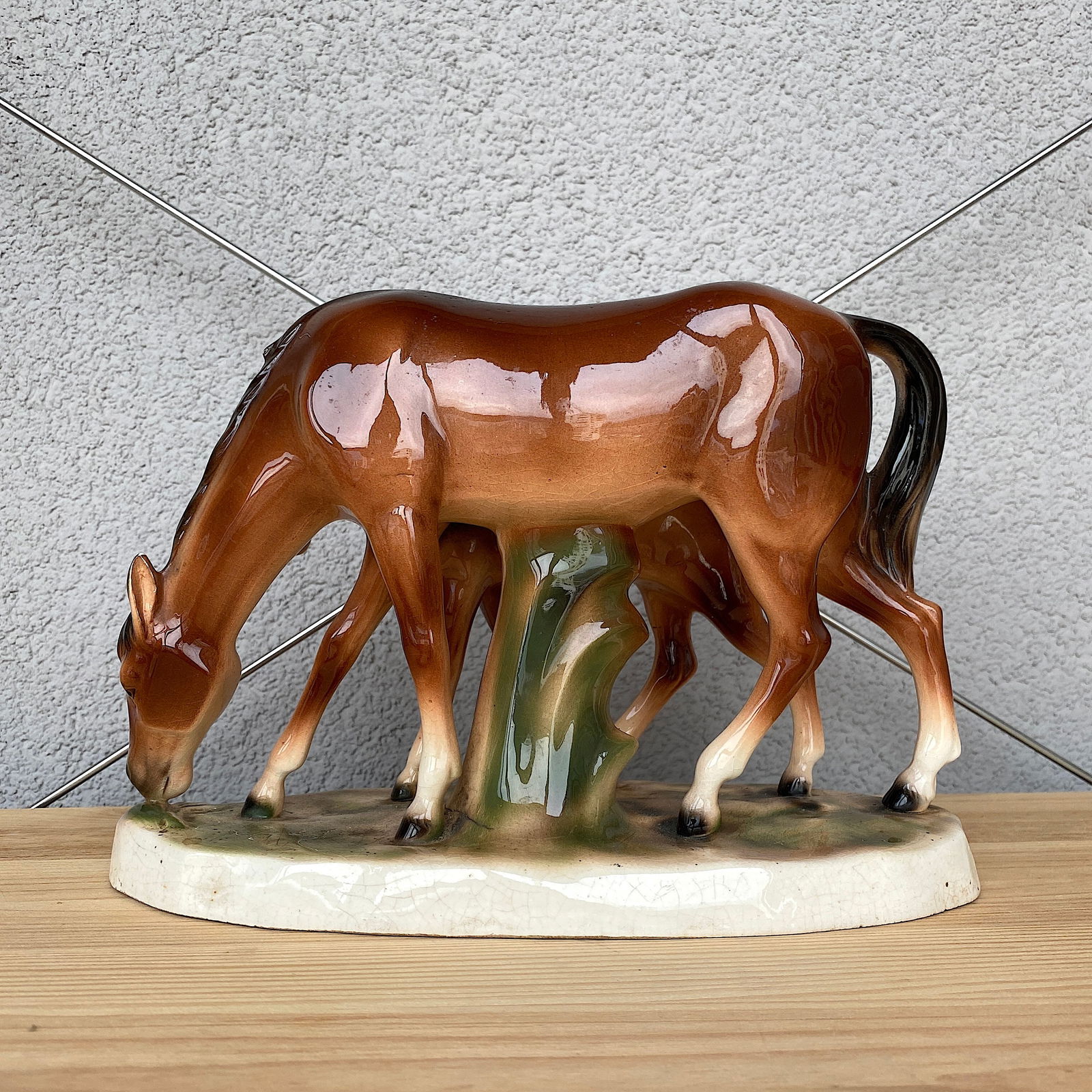 Signed porcelain horses - 3