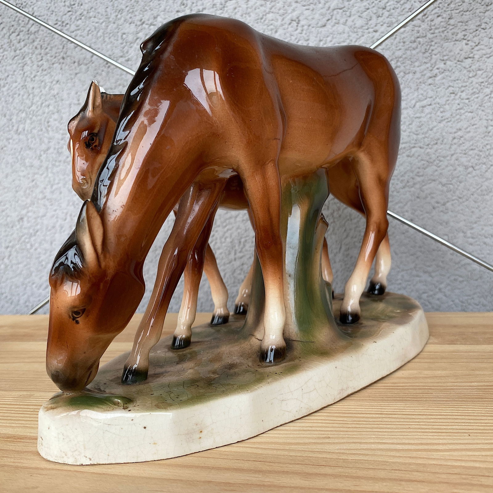 Signed porcelain horses - 9