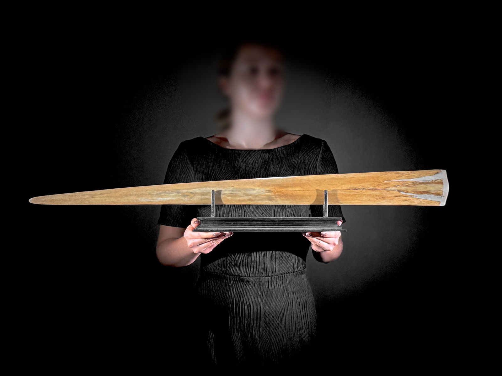 Large carved swordfish - Double Dragon motif - 3